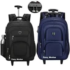 Mochila de Rodinha Executiva Impermeável Notebook Reforçada trabalho