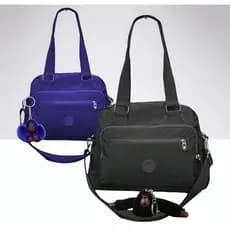 Bolsa De Ombro Grande Transversal Femenina Com Chaveiro Macaco