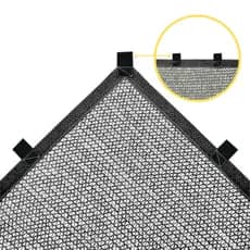 Tela de Sombreamento Hortas Estufas 50% Preto - Escolha a Medida 2x1 2x2 2x3 2x4 2x5 C/ Alças Fortes
