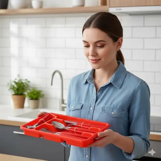 Jogo de Faqueiro 25 Peças com Porta Talher organizador de gaveta jogo de talher