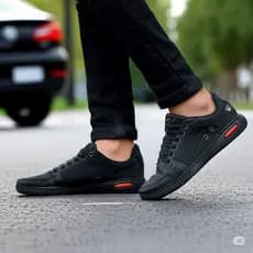 Tênis Masculino Casual Preto sapatênis– Estilo, Versatilidade e Conforto em Um Só Produto fechamento de elástico