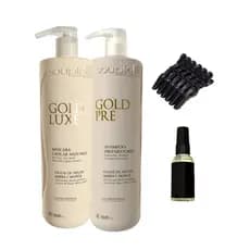 Kit Escova Progressiva Realinhamento Gold Luxe Térmico Souple Liss