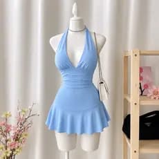Vestido Decote Em V Com Babado Super Confortável Suplex Premium (SATURNO)