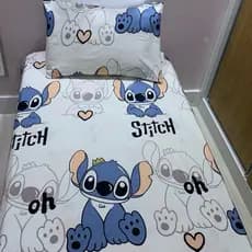 Lençol Solteiro Infantil temas princesa e stitch Toque de Algodão 2 peças Lençol + fronha!