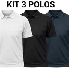 KIT 3 Camiseta GOLA Polo Unissex Alto Padrão Confortavel Extrema Qualidade