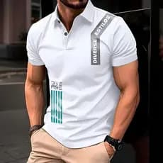 Camisa Polo Masculina Diverse Malha Piquet de Algodão Premium Luxo Alto Padrao