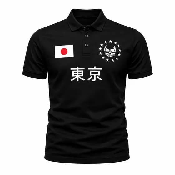 Camisa Polo J@PAN Masculina Feita em Piquet Manga Curta Alto Padrão Premium
