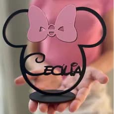 Centros de Mesa Minnie Personalizado Aniversário Festa Tema Minnie Rosa