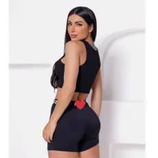 shorts Feminino academia shorts curto zero transparência Fitness
