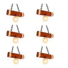 Kit com 6 luminárias cubo, para 1 lâmpada