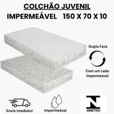 Colchão Baby 1,50 x 70 x 10 impermeável para Cama Infantil Espuma D18 macia  - Envio Imediato