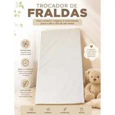 Trocador Fraldas Cômoda Bebê Menino Menina Impermeável - Fraldario Resistente e Super Macio 70x40 - Envio Imediato