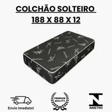 Colchão Solteiro 188x88 D20 Estampado  – Conforto e Estilo para Seu Quarto Envio Imediato