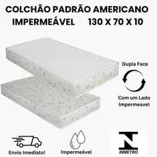 Colchão Berço 130x70 Padrão Americano D18 Baby Premium Macia Impermeável - Envio Imediato