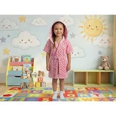 roupao infantil atoalhado estampa coracao