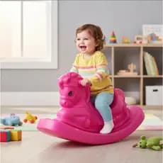 Gangorra Cavalinho Infantil Plástico Resistente para Crianças Brinquedo Infantil