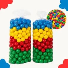 Bolinhas para Piscina ate 300 Unidades Coloridas 76mm  Não Amassa