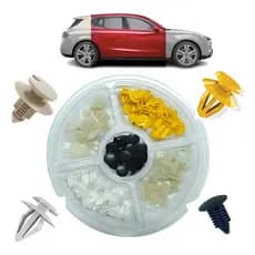 Grampo Fixação Carro 100pcs Fixa-portas Rebite Plástico