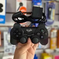 Controle PS2 analógico joystick Com Fio- Cor Preto fosco