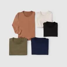 Kit 2 Blusas de Manga Longa Térmico e Peluciada Frio Segunda Pele 10 a 16 Camiseta Termica Quentinha