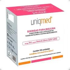 Seringa P/ Toxina / Insulina Botulínica 1ml 32gx5mm Cx 100un Uniqmed