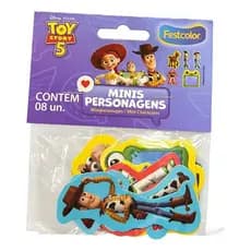 Kit Festa Toy Story 5 com 8 Personagens Mini Decoração de Mesa