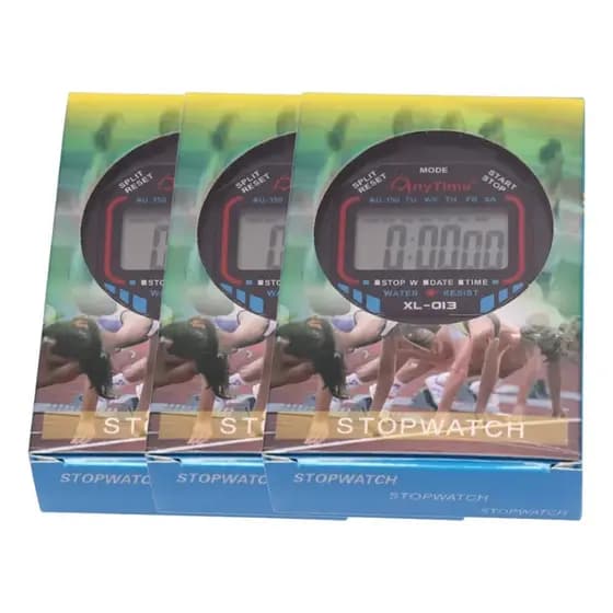 Kit com 3 Cronômetros Digitais Esportivos Anytime Alta Precisão