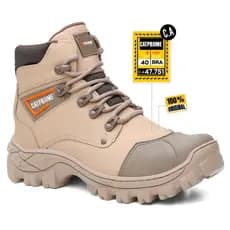 Bota Coturno Segurança Masculina Original CATPRIIME Couro Premium Palmilha Conforto C.A 47.751