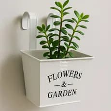 Vaso De Parede Garden Quadrado De Plástico Para Arranjos Decorativos Artificial