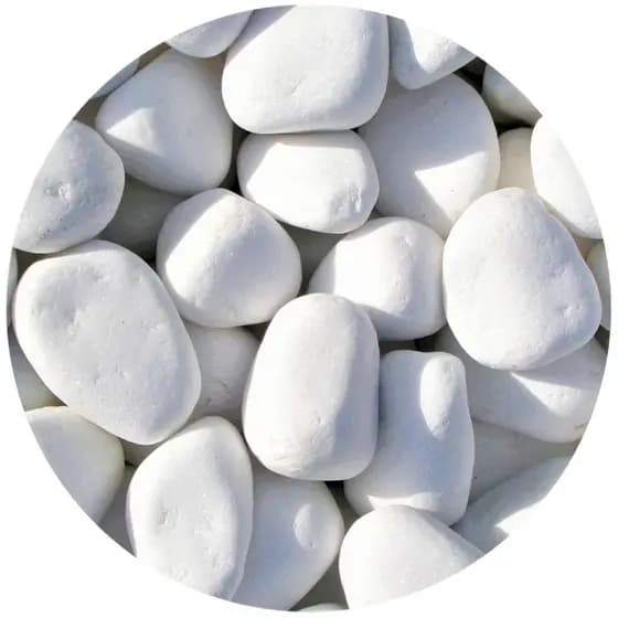 Kit 4 Pacotes De 950g Pedras  Brancas Seixo Decoração Para Vasos Jardins Enfeite