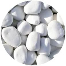 Kit 4 Pacotes De 950g Pedras  Brancas Seixo Decoração Para Vasos Jardins Enfeite