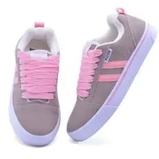 Sapatênis Feminino Masculino Pizon casual sola reta academia Esportivo dia dia Rosa - 35 ao 40