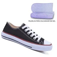 TÊNIS FEMININO MASCULINO ATEMPORAL STAR - 34 AO 43 - PRETO, BRANCO, CAFÉ - 1° LINHA, PALMILHA EM GEL