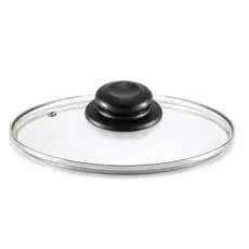 Tampa de Vidro Temperado Avulsa Universal para Panela 26 cm com Borda de Inox