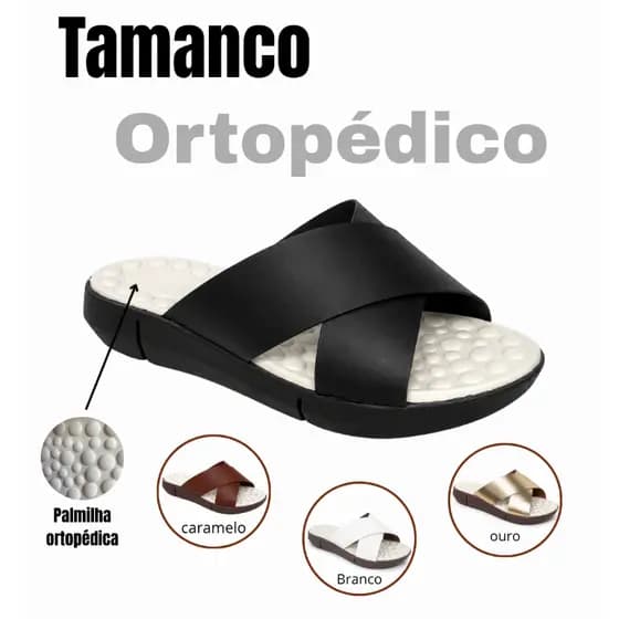 Tamanco Ortopédico Feminino - Palmilha Anatômica Confortável