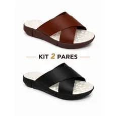 Kit 2 Pares tamanco feminino ortopédico Chinelo Confortável