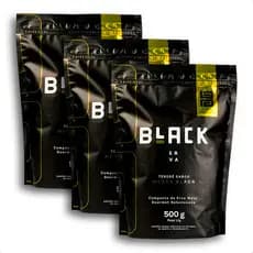 3 Pacotes Erva Mate Black Tereré Menta Black Pacote 500g Premium Gourmet