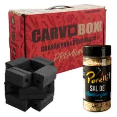 Carvão de Churrasco Carvoboxx 5kg Sal de Parrilha Hamburguer