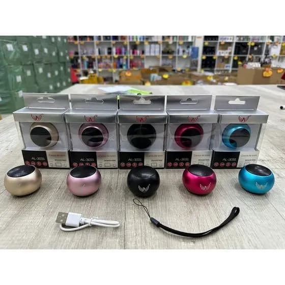 Mini Caixinha De Som De Alumínio Bluetooth Amplificada De 3W Potente Alto-Falante AL-3031