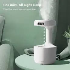 Umidificador De Ar Difusor Anti Gravidade Gotas De Água Que Sobe Aromatizador Com Relógio Led Bivolt 110/220v