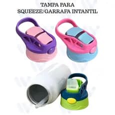 Tampa de Reposição para Squeeze Garrafa Alumínio-Infatil / Térmica-Infantil