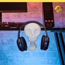 Suporte para Headset Heaphone Fone de Ouvido Caveira Skull Setup Gamer