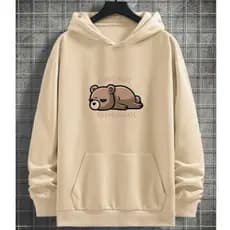 Moletom Ursinho Preguiça Deitado Canguru Unissex Masculino Feminino Flanelado Blusa de Frio Urso Hibernando Tumblr Fofo