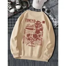Moletom Careca Tokyo Japanese Architecture Blusa de Frio Gola Redonda Casaco Unissex Algodão