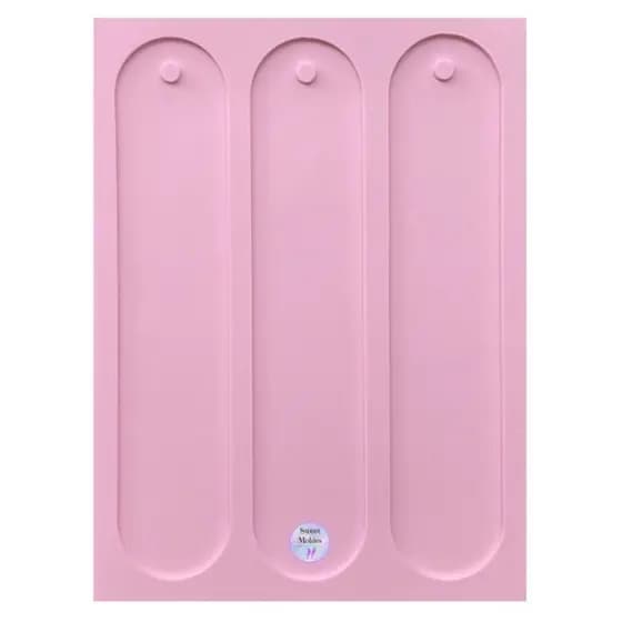 Molde de silicone 3 Marca páginas arredondados 14,5cm