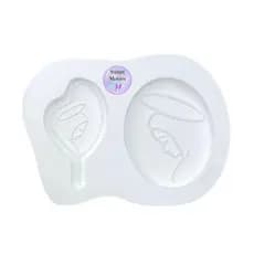 Molde de silicone Religioso santinha e terço