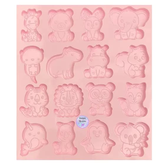Molde de silicone Paleta 16 Babys Selva / Safari
