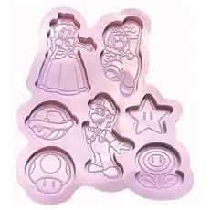 Molde de silicone Super Mario 7 peças