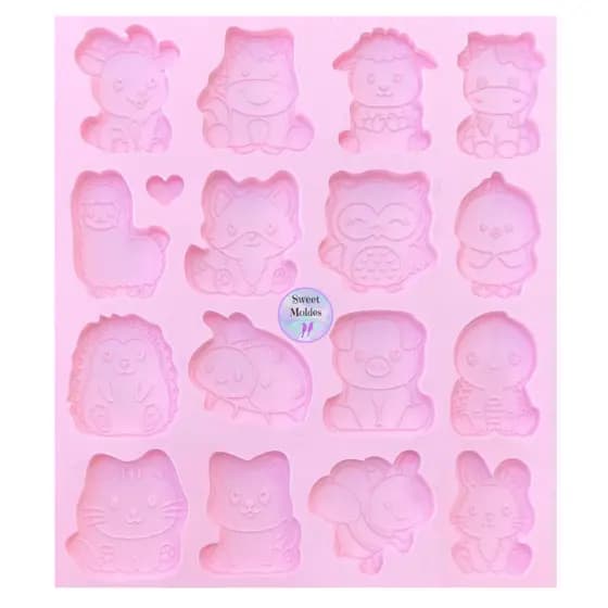 Molde de silicone Paleta 16 Babys Fazendinha