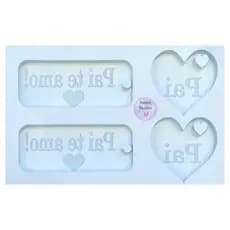 Molde de silicone Dia dos pais 4 chaveiros